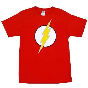 The Flash logo of the Flash superhero of DC Comics t-shirt