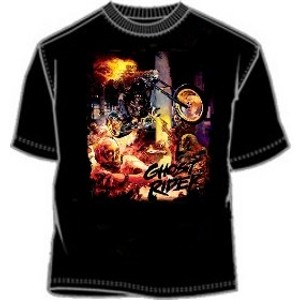 GhostRider on motorcycle jumping t-shirt