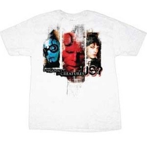 Hellboy, Liz Sherman, and Abe Sapien Hellboy 2 The Golden Army ungodly creatures movie t-shirt