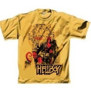 yellow hellboy t-shirt