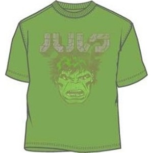 Incredible Hulk face light green t-shirt