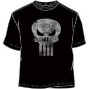 Faded and worn out Punisher logo t-shirt