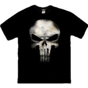 Punisher classic superhero logo t-shirt