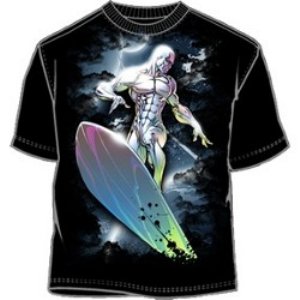 Silver Surfer surfing t-shirt