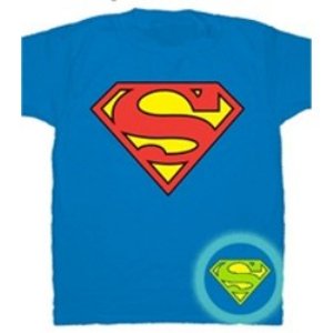 Classic s shield Superman glow in the dark t-shirt