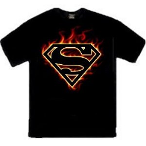 super flame superman t-shirt