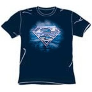 Freedom of flight clouds and sky Superman logo t-shirt